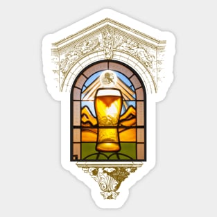 RESCHS Beer Stained Glass Window Sticker